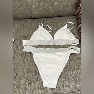Brand new size large white swimsuit